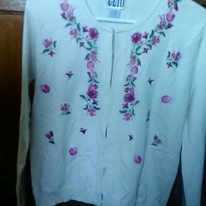 Vintage Clio Floral Embroidered Sweater
